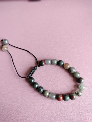 Bloedsteen kogelarmband