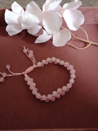 Rozenkwarts splitarmband