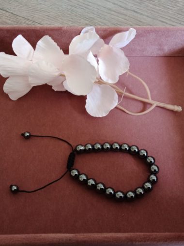 Hematiet kogelarmband